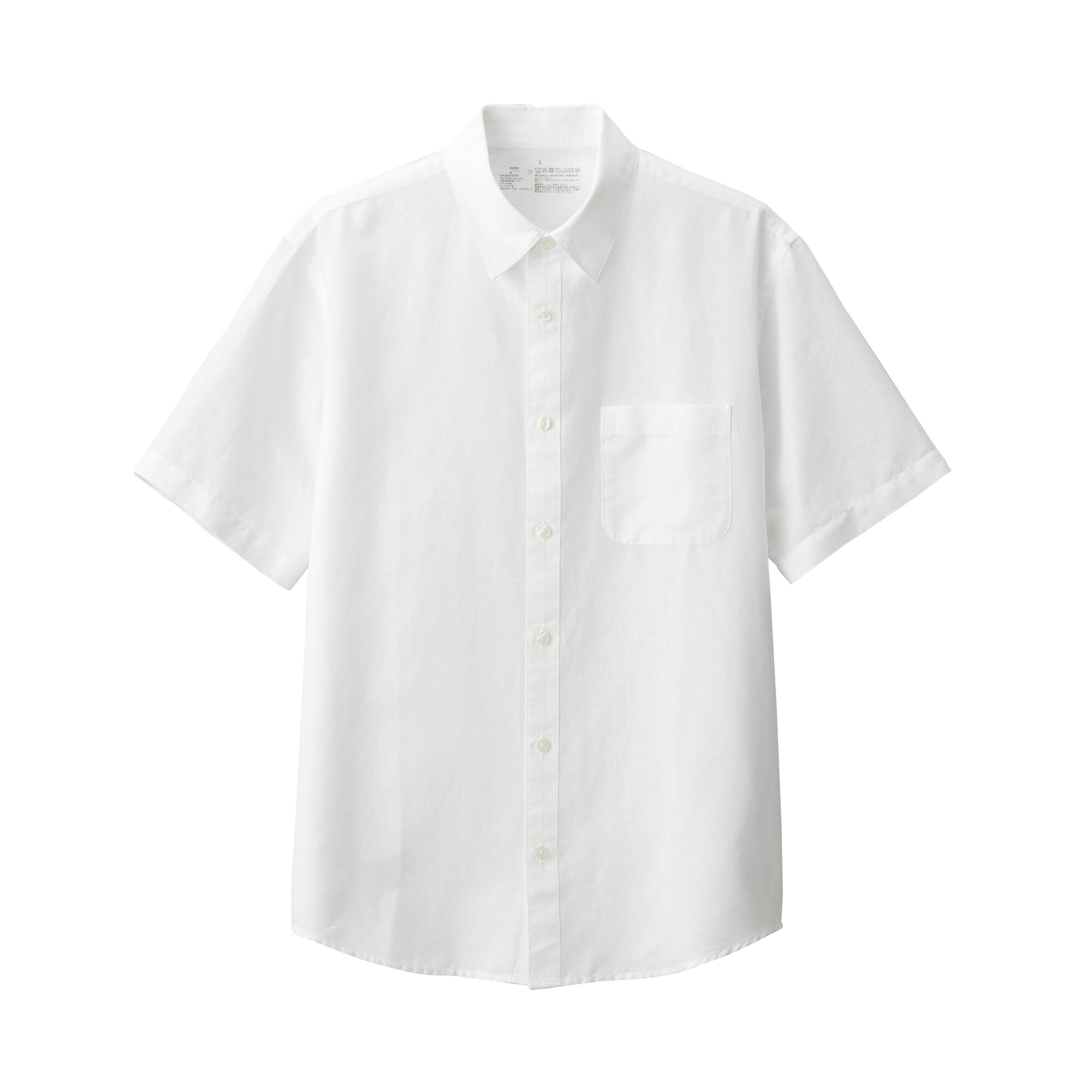 紳士　ヘンプコットン半袖シャツ