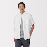 紳士　ヘンプコットン半袖シャツ