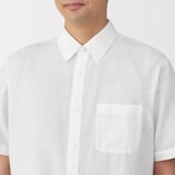 紳士　ヘンプコットン半袖シャツ