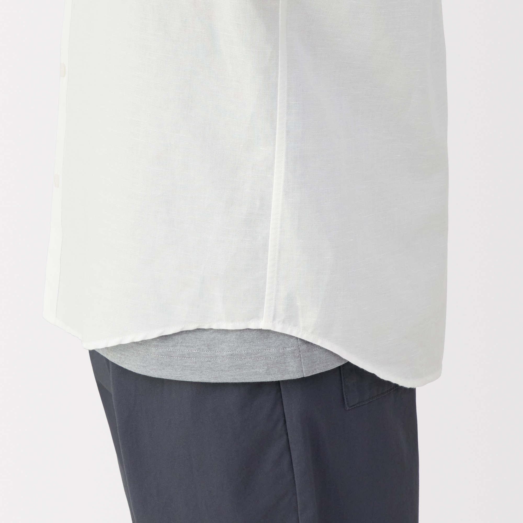 紳士　ヘンプコットン半袖シャツ