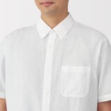 紳士　ヘンプコットン半袖シャツ