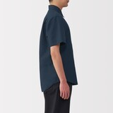 紳士　ヘンプコットン半袖シャツ