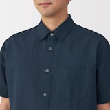 紳士　ヘンプコットン半袖シャツ