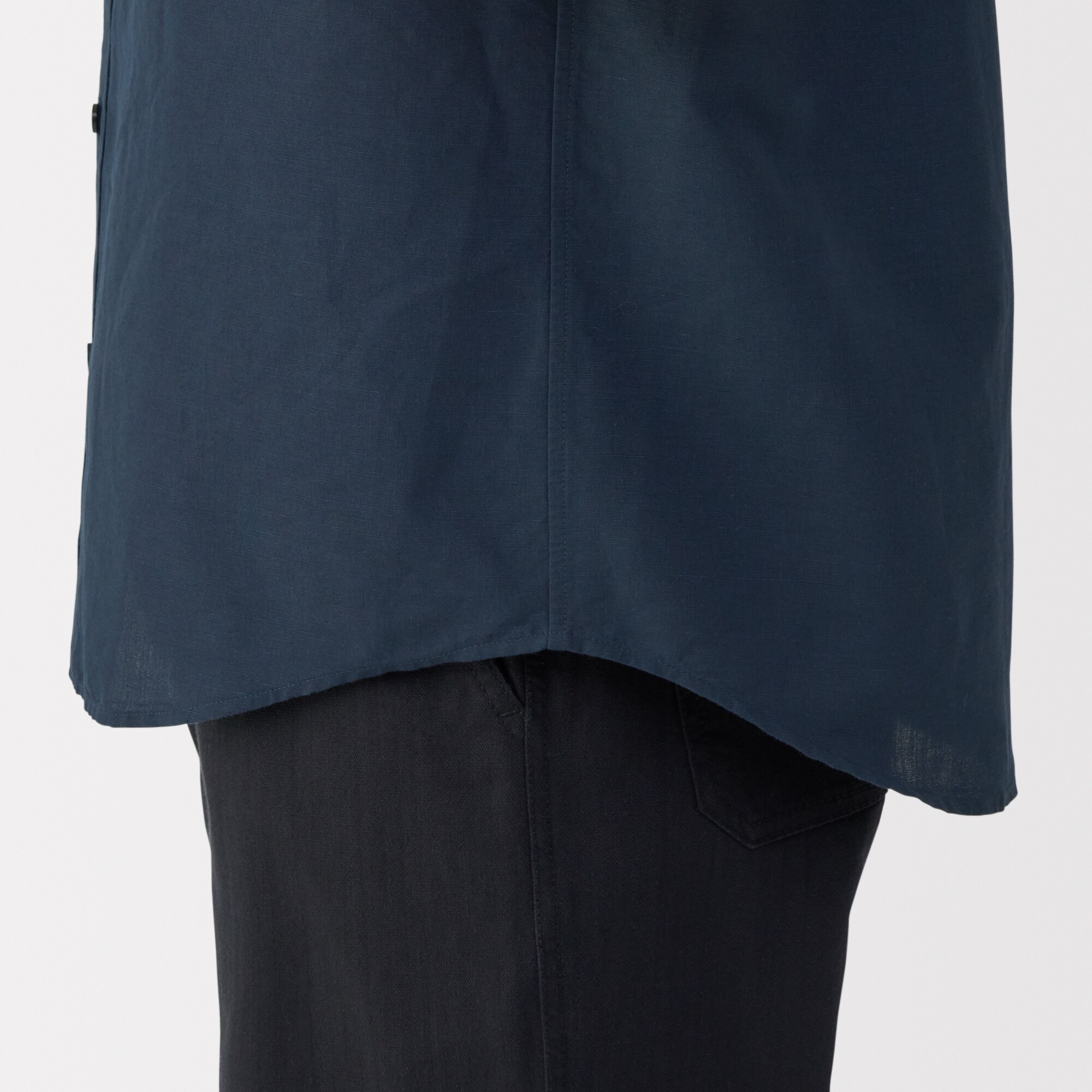 紳士　ヘンプコットン半袖シャツ