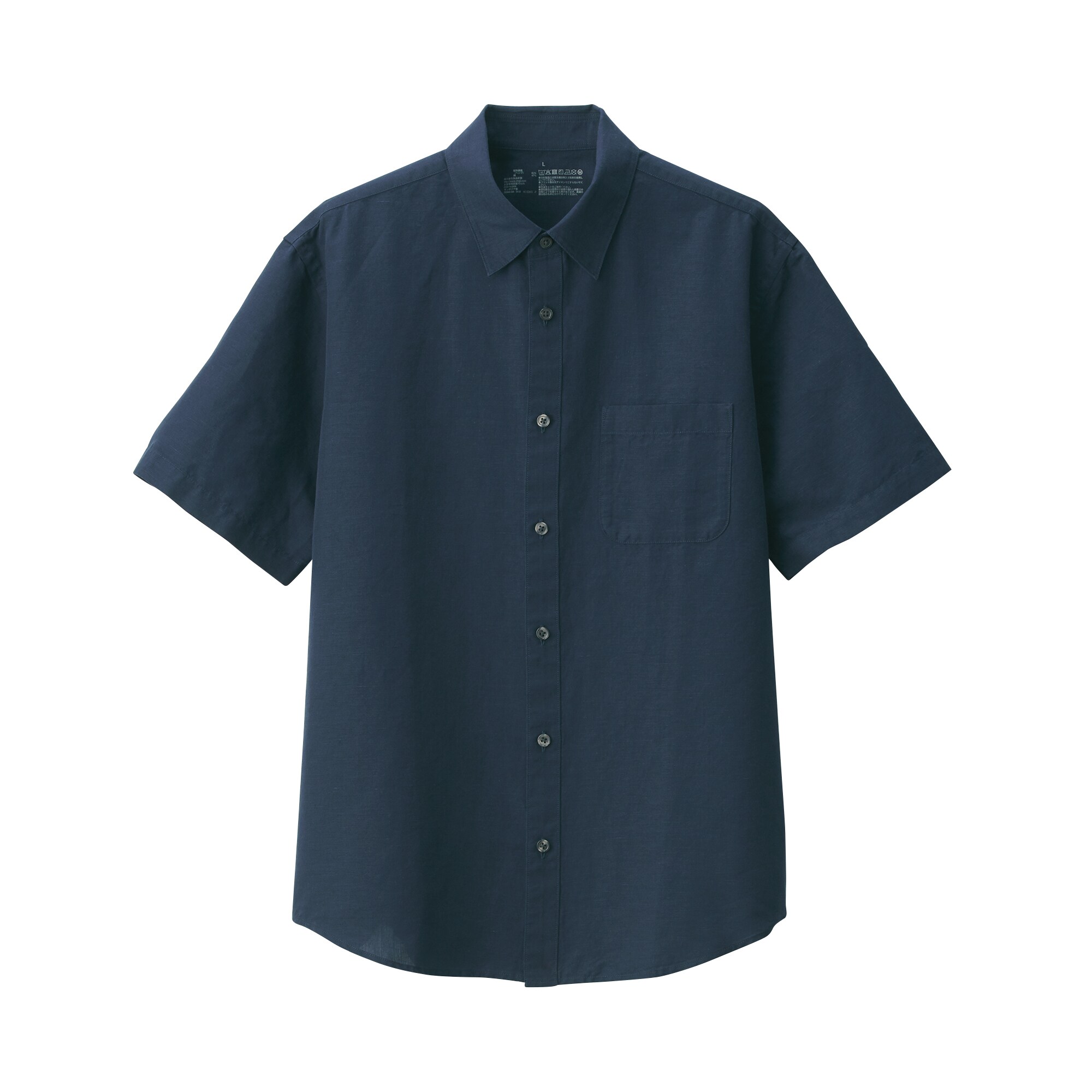 紳士　ヘンプコットン半袖シャツ