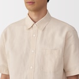 紳士　ヘンプコットン半袖シャツ