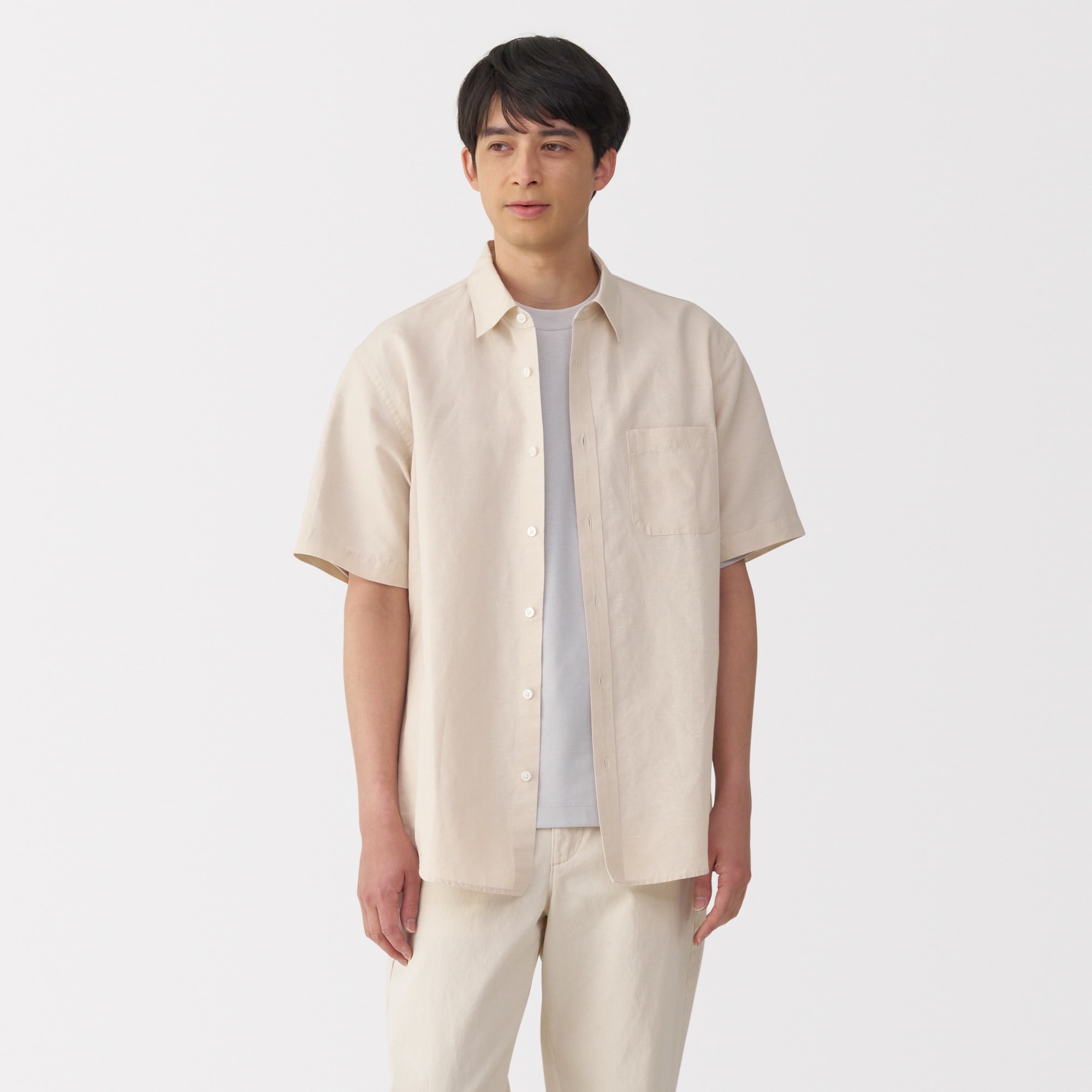 紳士 ヘンプコットン半袖シャツ | 無印良品