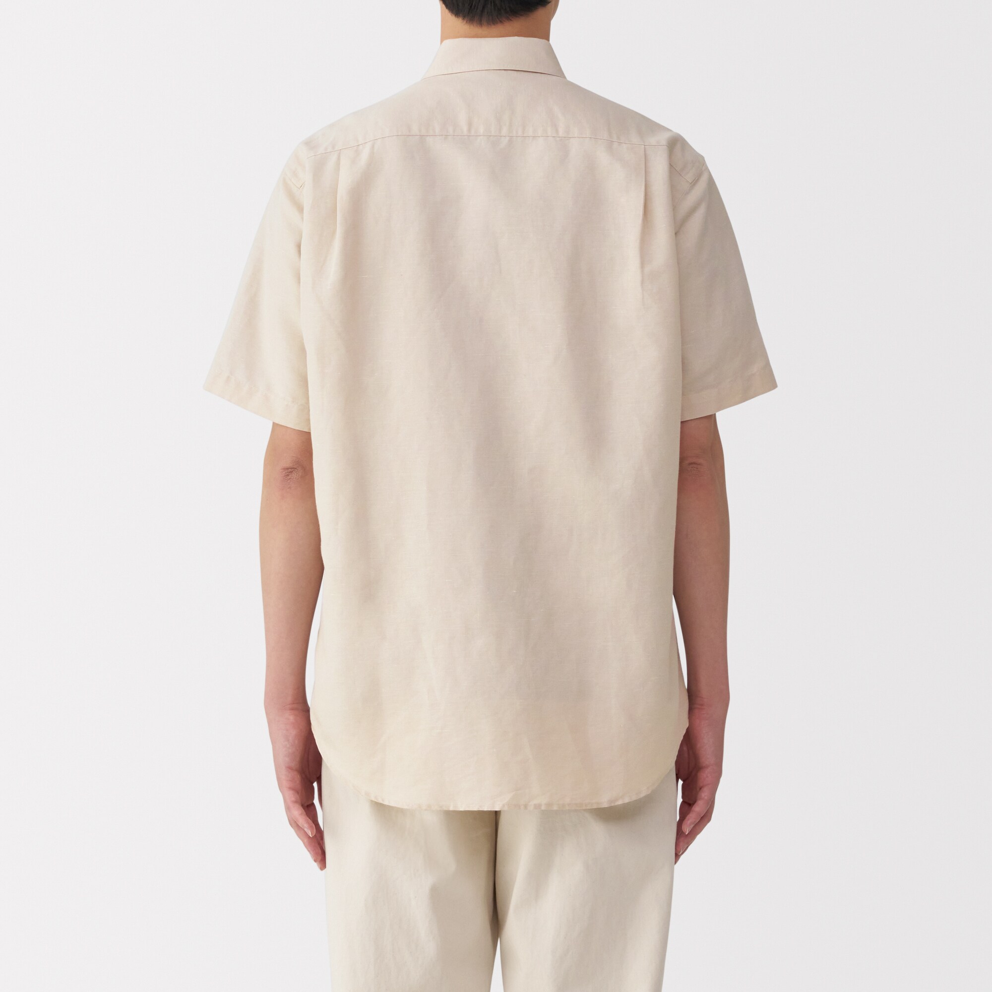 紳士　ヘンプコットン半袖シャツ