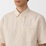紳士　ヘンプコットン半袖シャツ