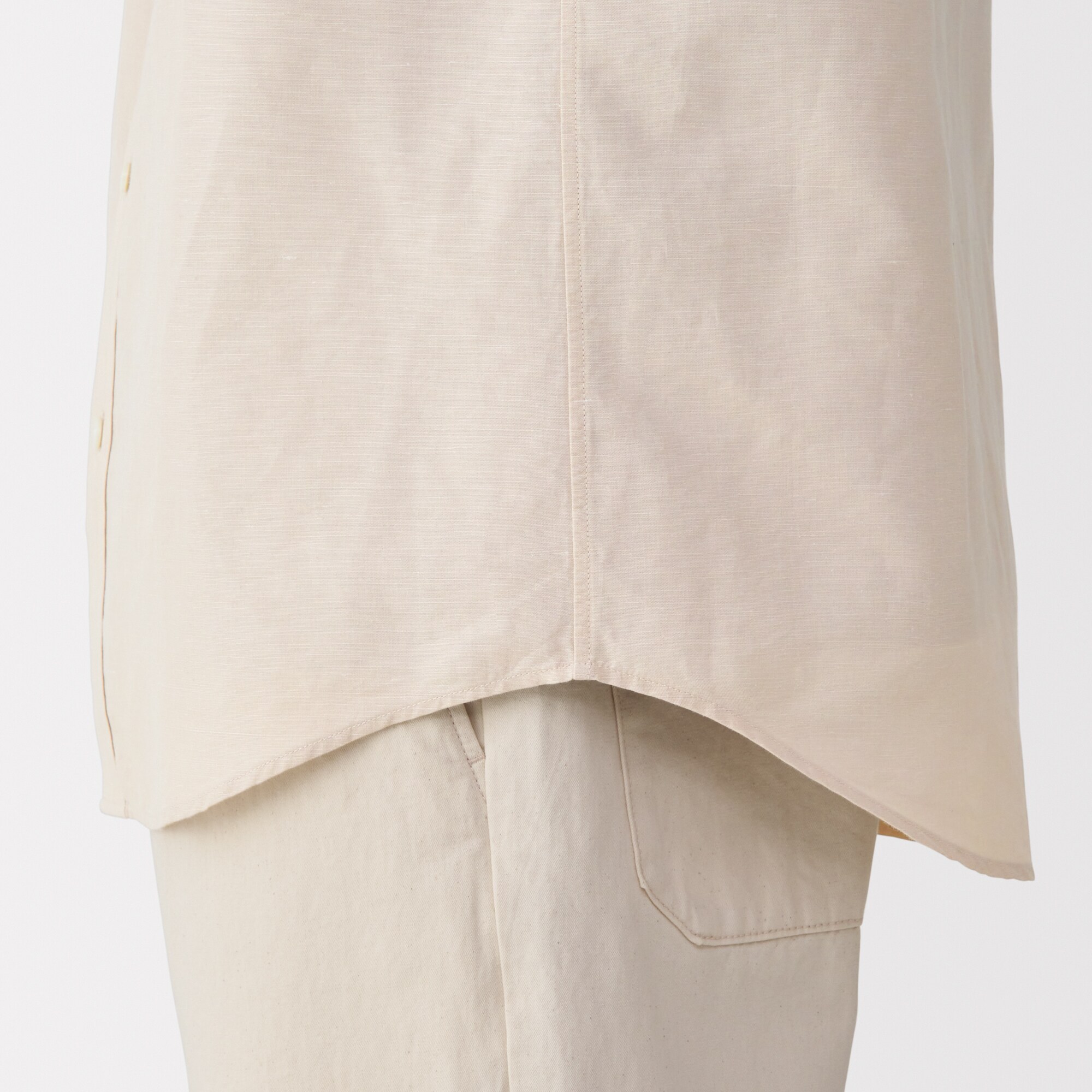 紳士　ヘンプコットン半袖シャツ