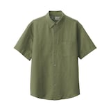 紳士　ヘンプコットン半袖シャツ
