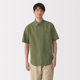 紳士　ヘンプコットン半袖シャツ