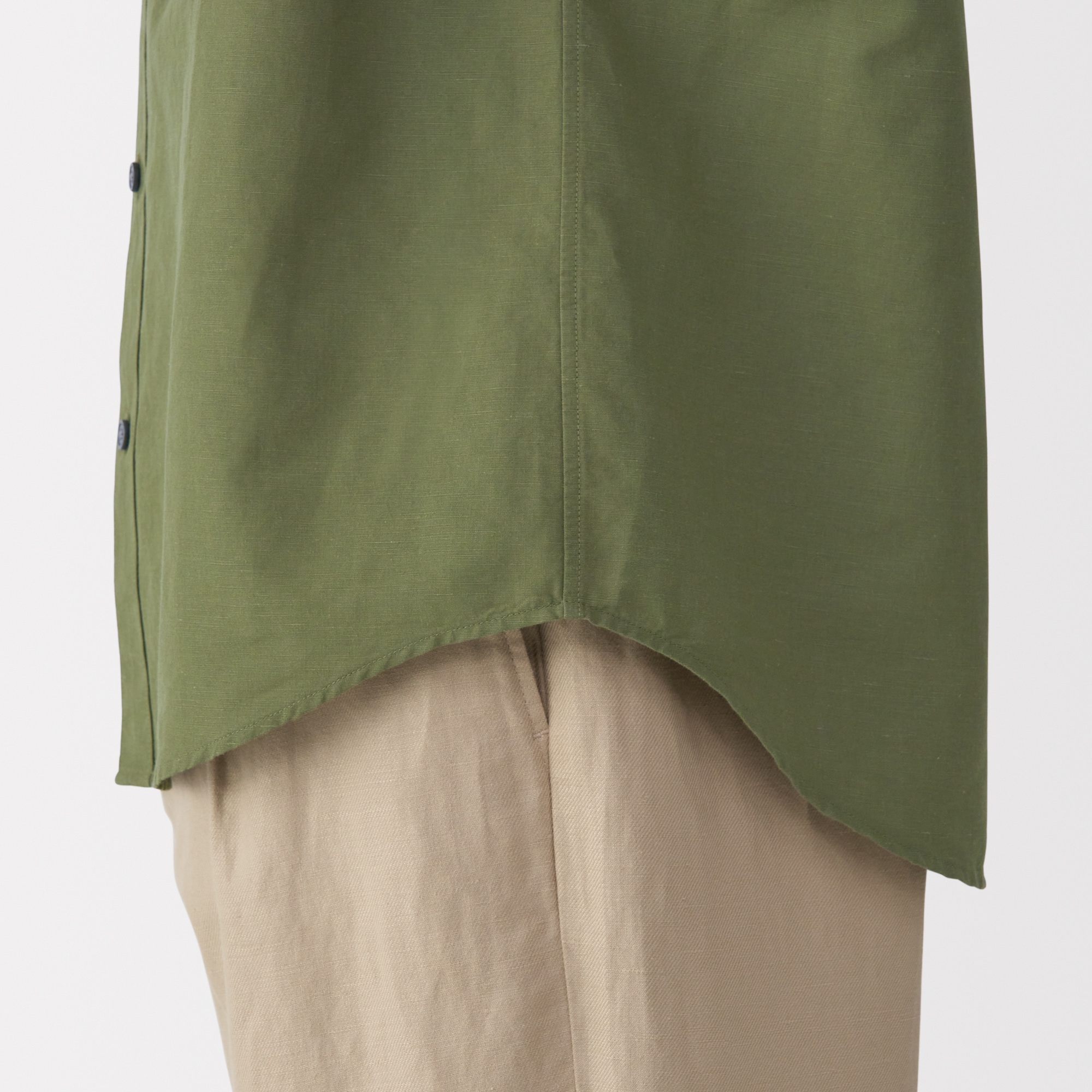 紳士　ヘンプコットン半袖シャツ