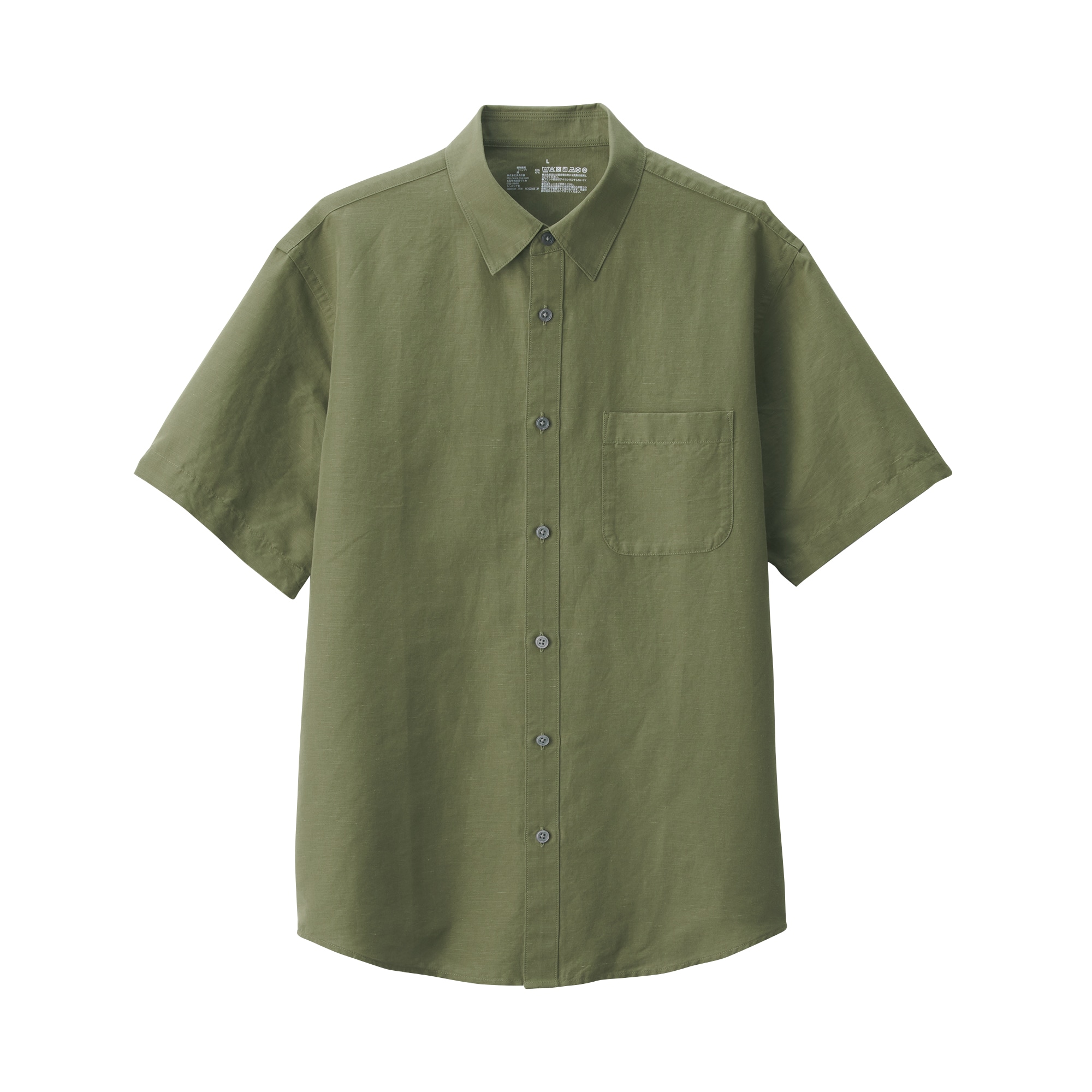 紳士　ヘンプコットン半袖シャツ