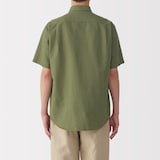 紳士　ヘンプコットン半袖シャツ