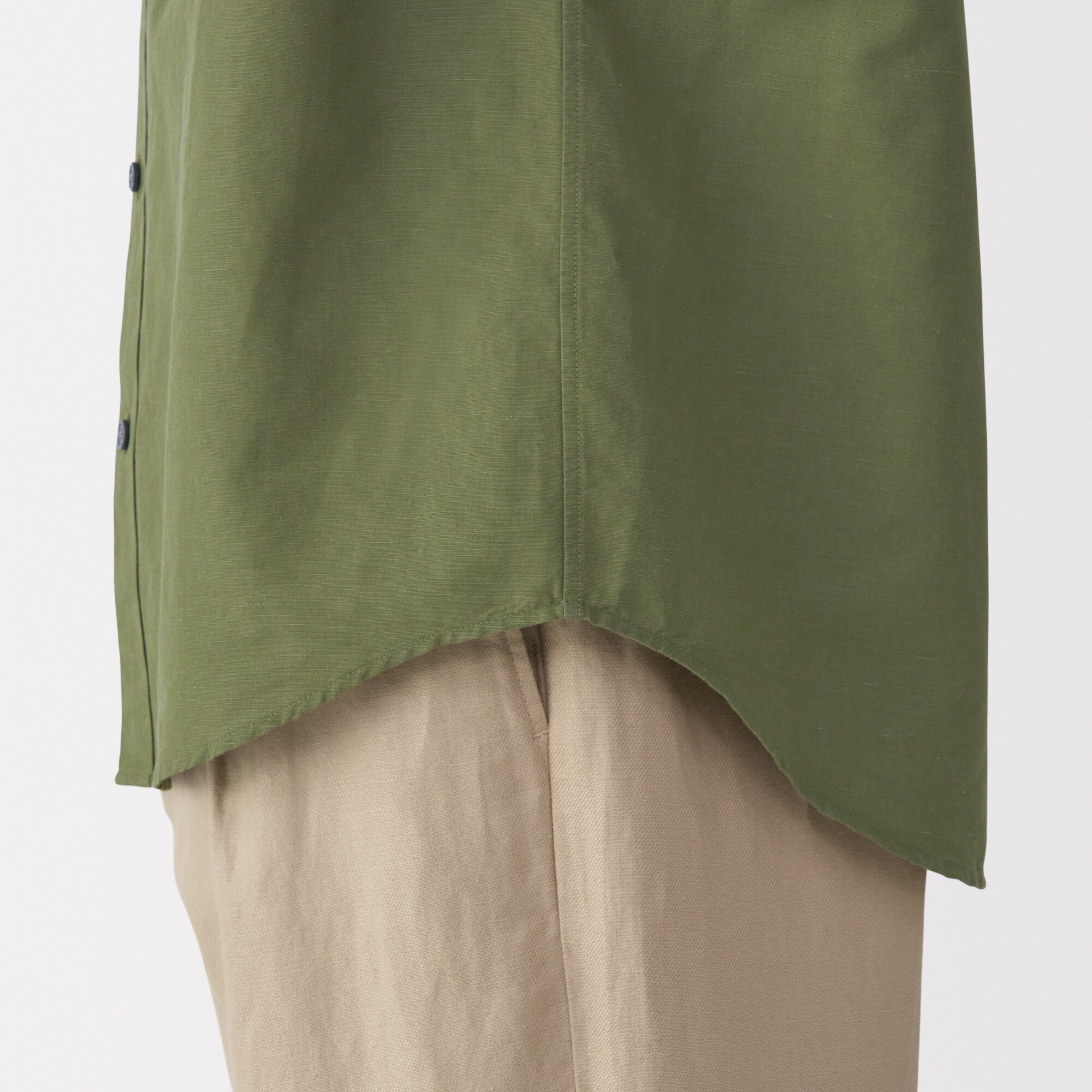 紳士　ヘンプコットン半袖シャツ