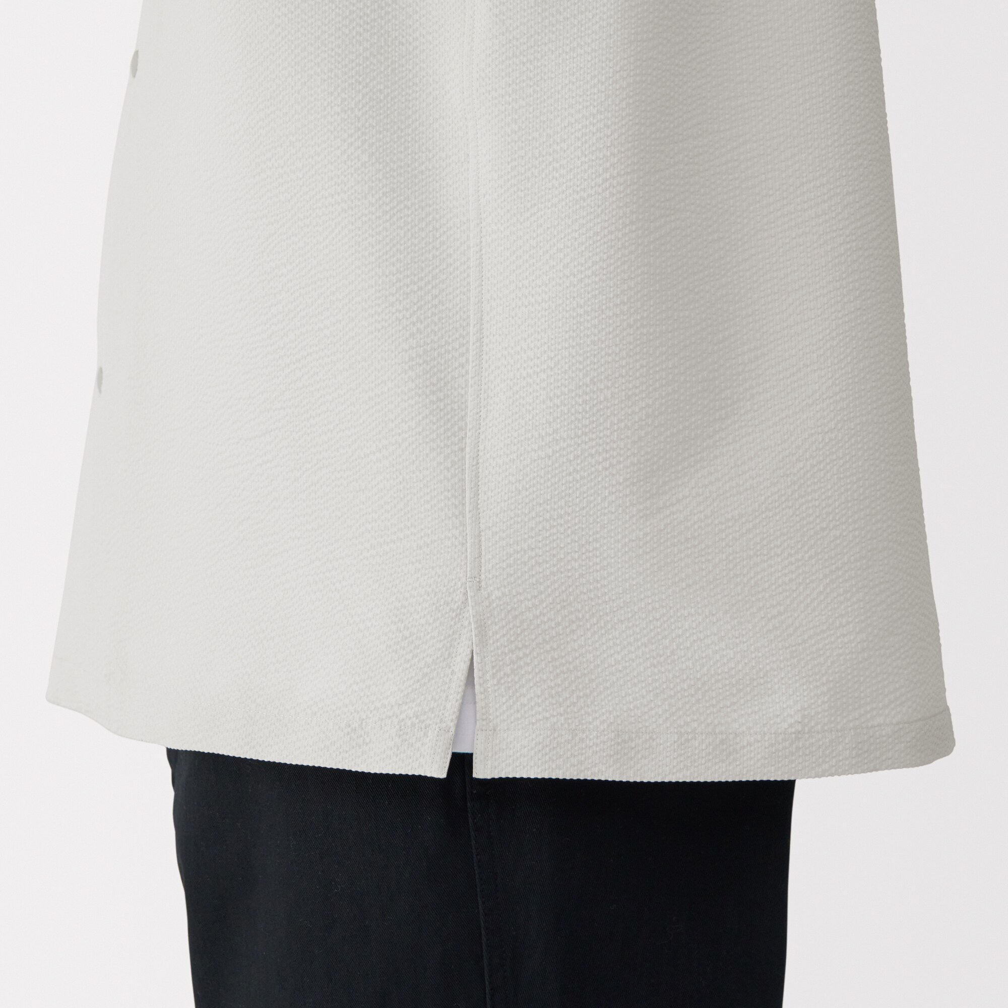 紳士 風を通すストレッチサッカーオープンカラー半袖シャツ | 無印良品