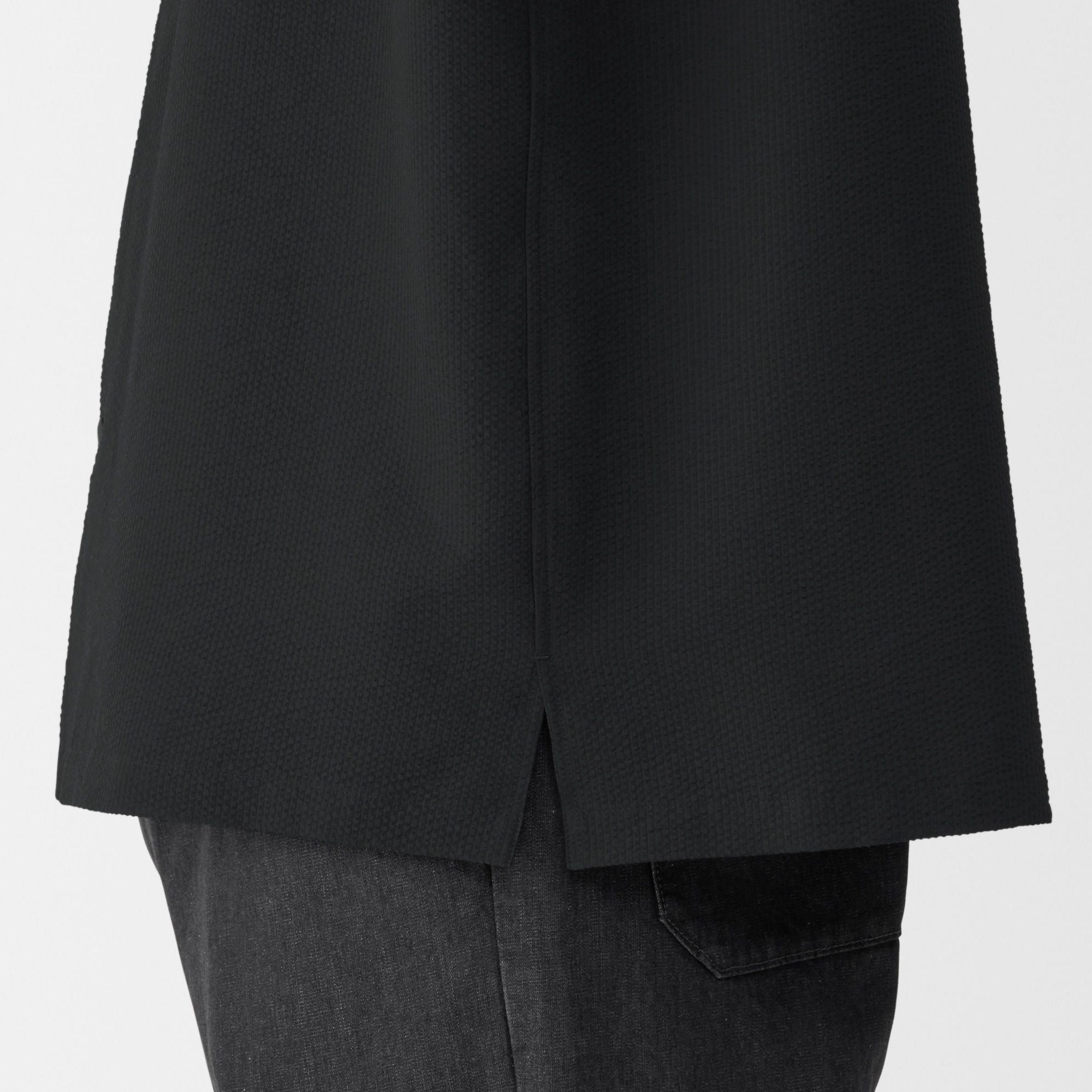 紳士　風を通すストレッチサッカーオープンカラー半袖シャツ