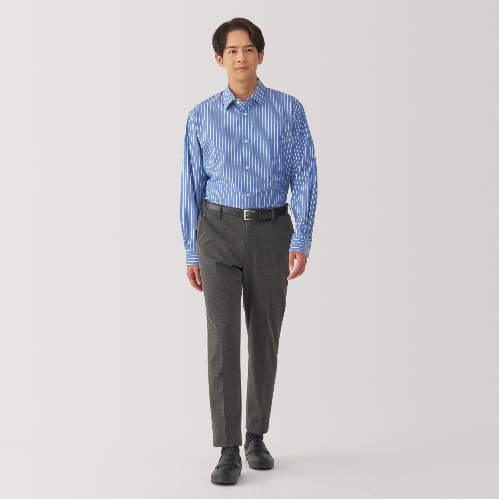 EQUATION PERSONNELLE リネン100% 長袖　ノーカラーシャツ EQUATION PERSONNELLE リネン100% 長袖 ノーカラーシャツ - メルカリ
