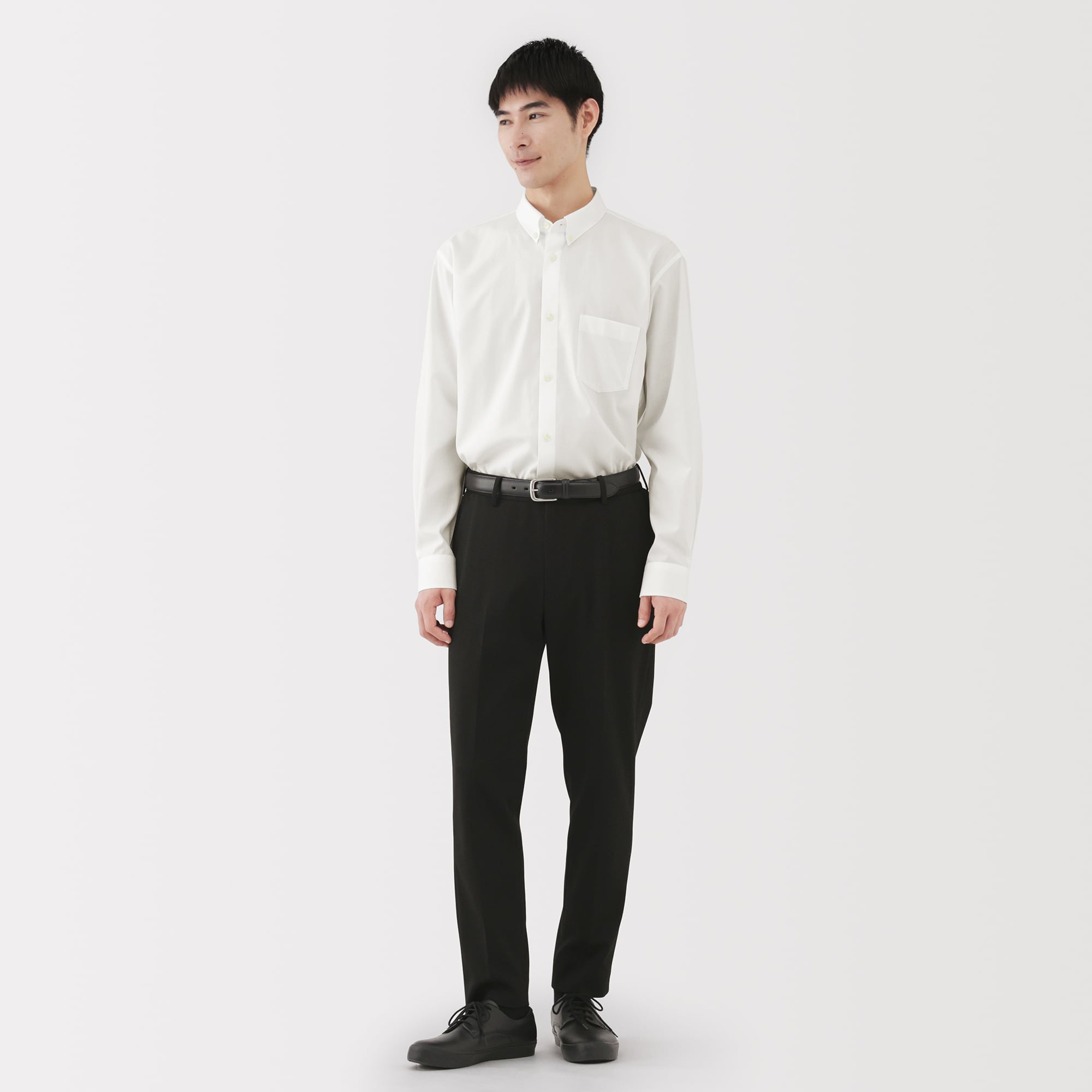 紳士　ノンアイロンボタンダウン長袖シャツ