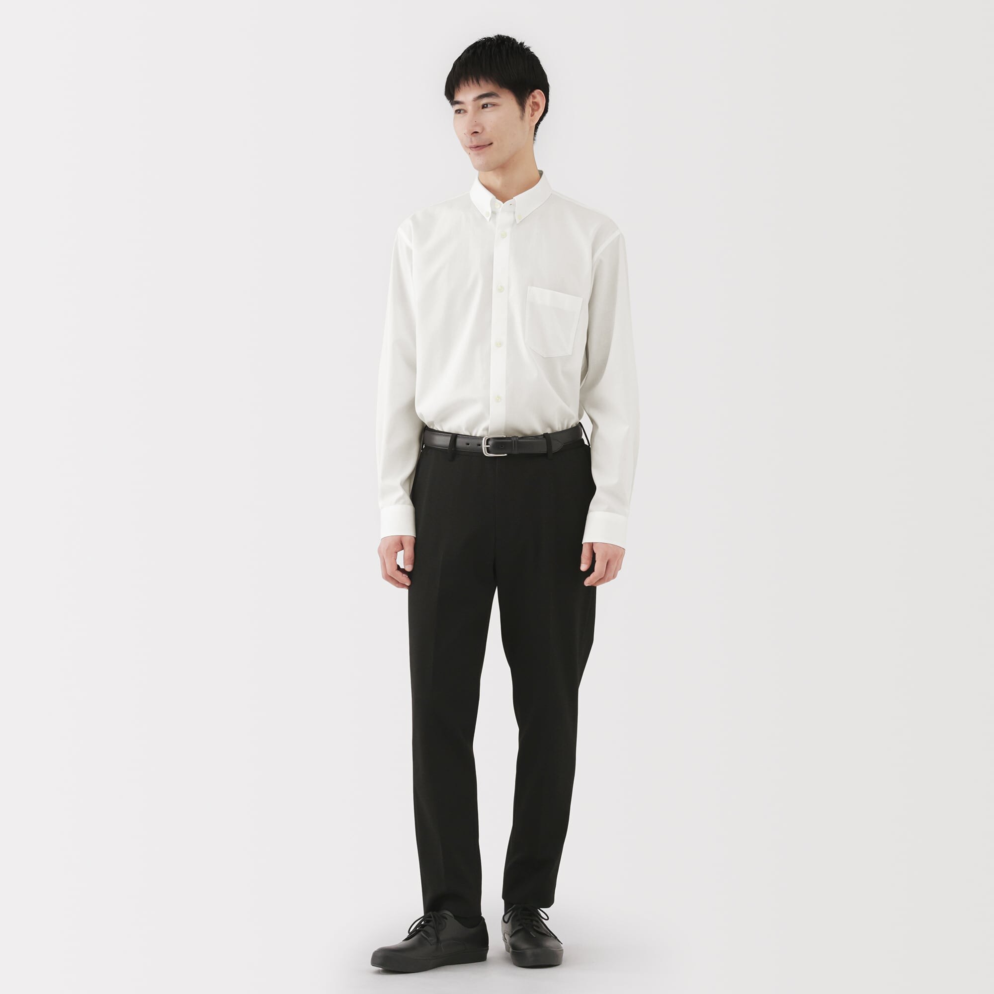 紳士　ノンアイロンボタンダウン長袖シャツ