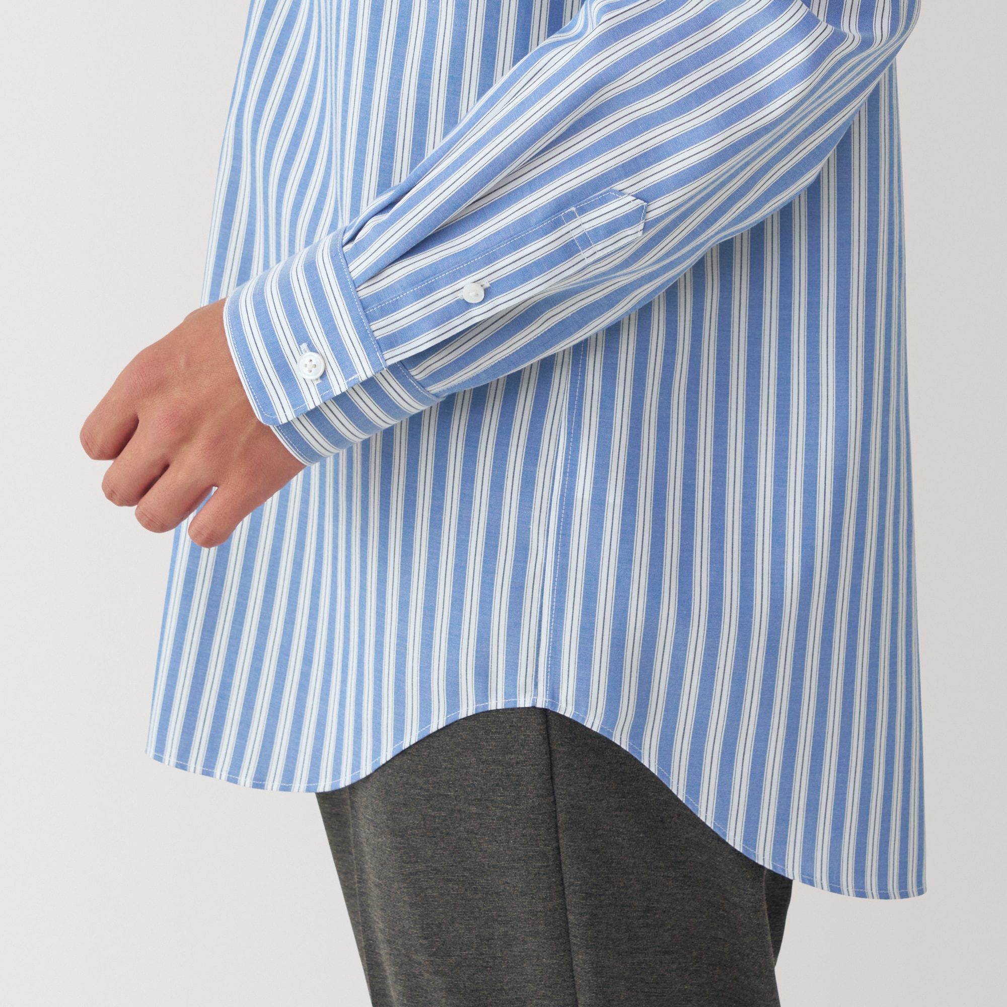 紳士　ノンアイロンボタンダウン長袖シャツ