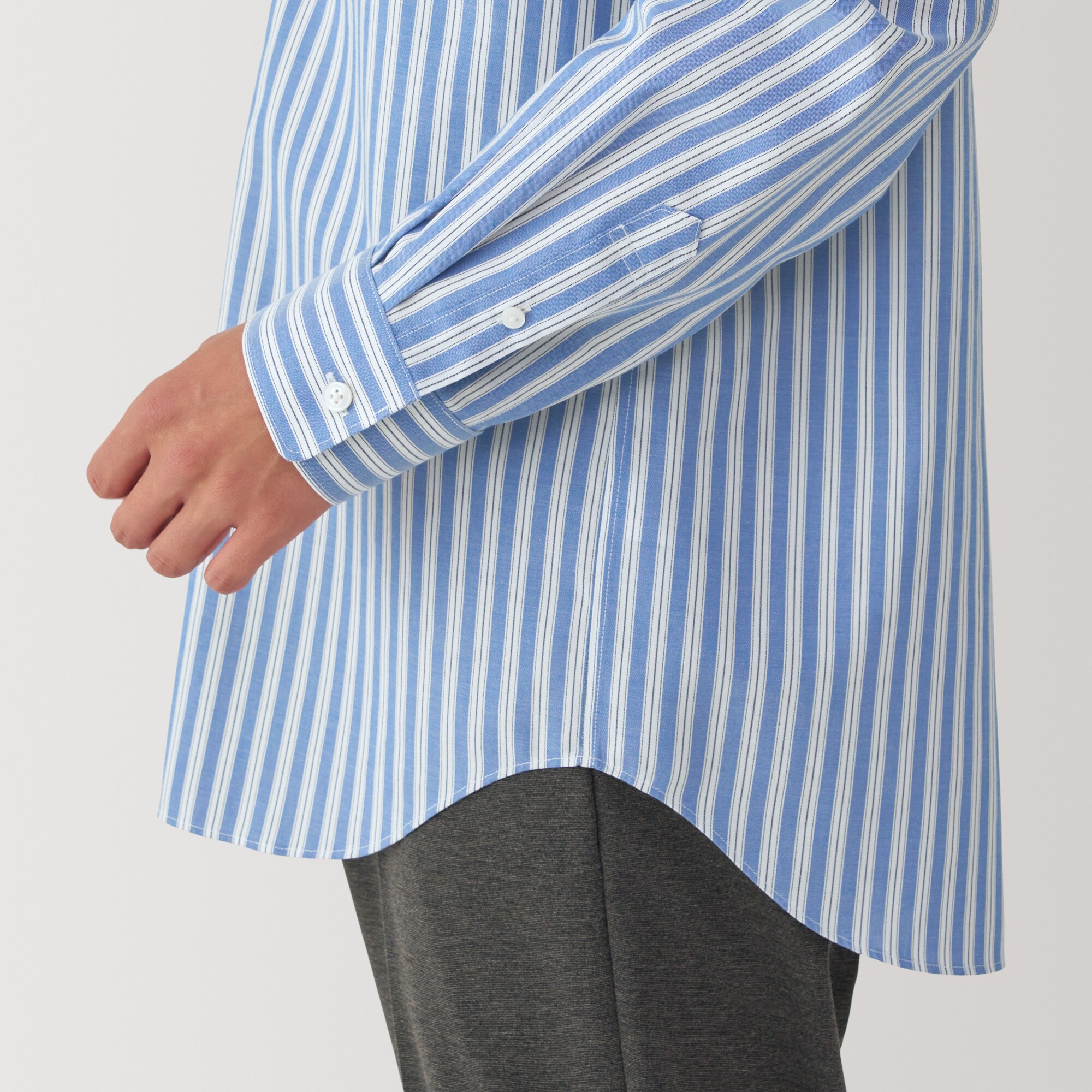 紳士　ノンアイロンボタンダウン長袖シャツ