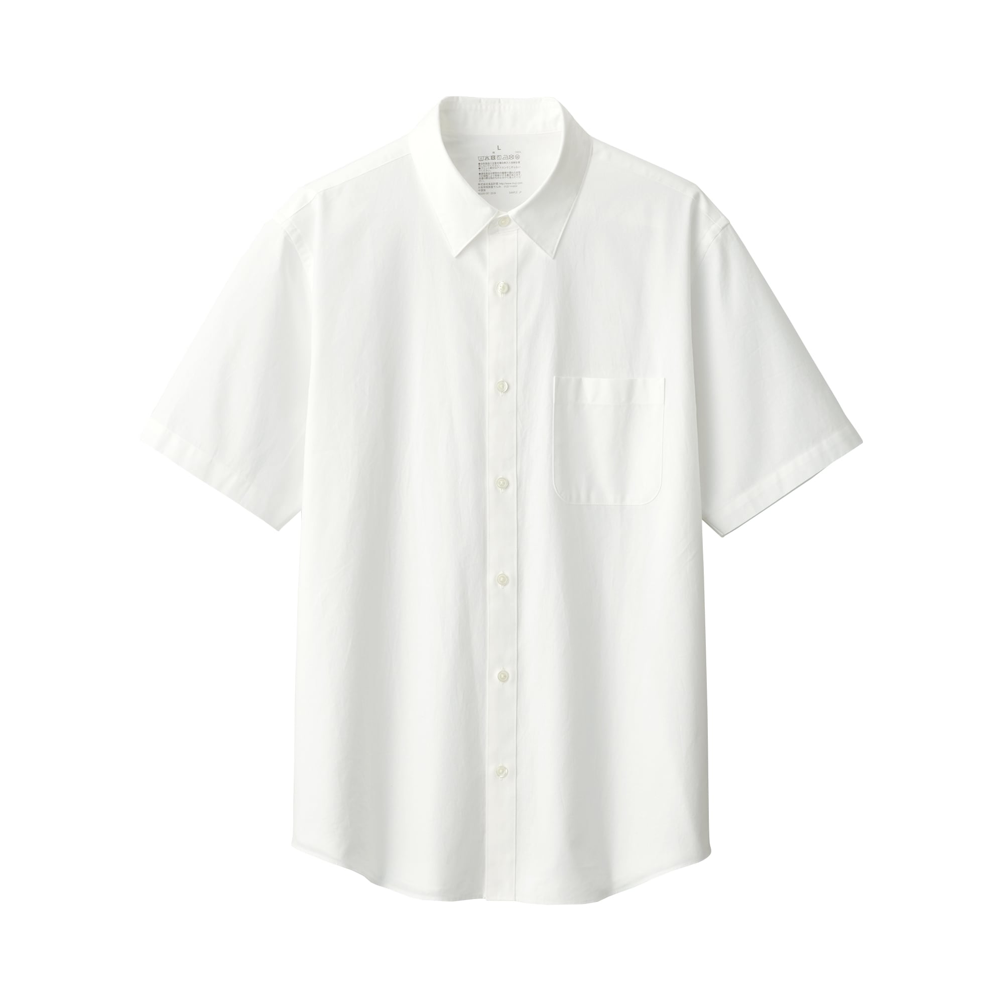 紳士　洗いざらしブロード半袖シャツ
