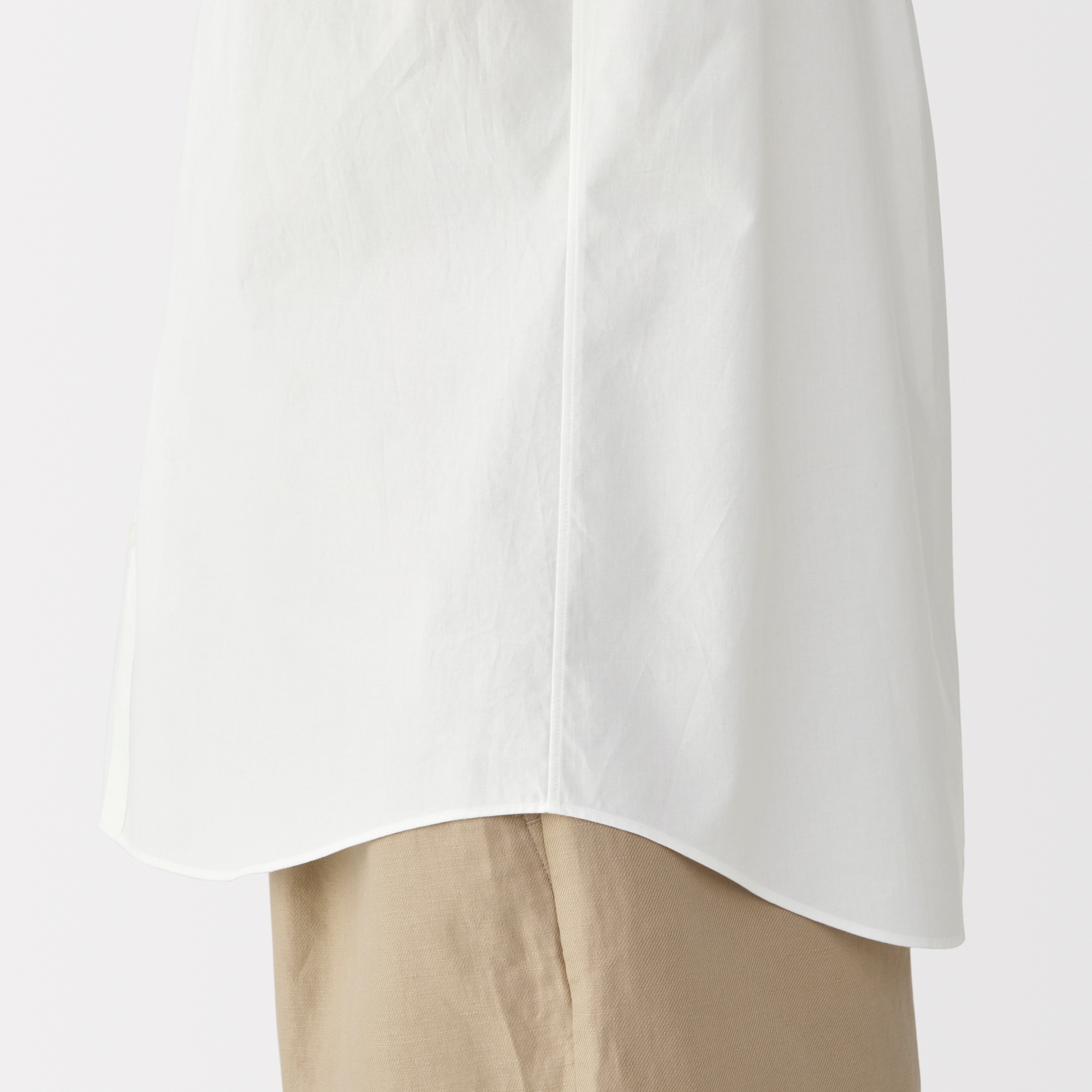 紳士　洗いざらしブロード半袖シャツ