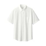 紳士　洗いざらしブロード半袖シャツ