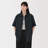 紳士　洗いざらしブロード半袖シャツ