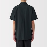 紳士　洗いざらしブロード半袖シャツ