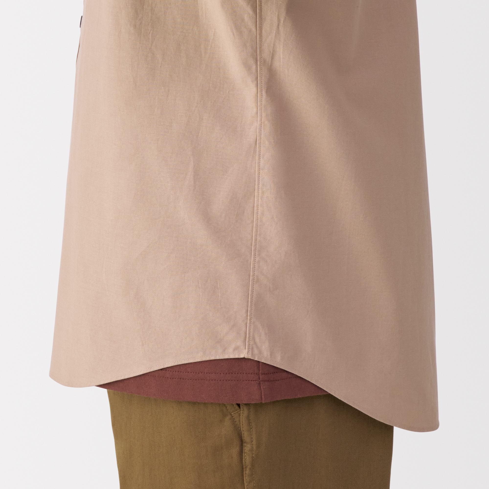 紳士　洗いざらしブロード半袖シャツ