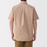 紳士　洗いざらしブロード半袖シャツ