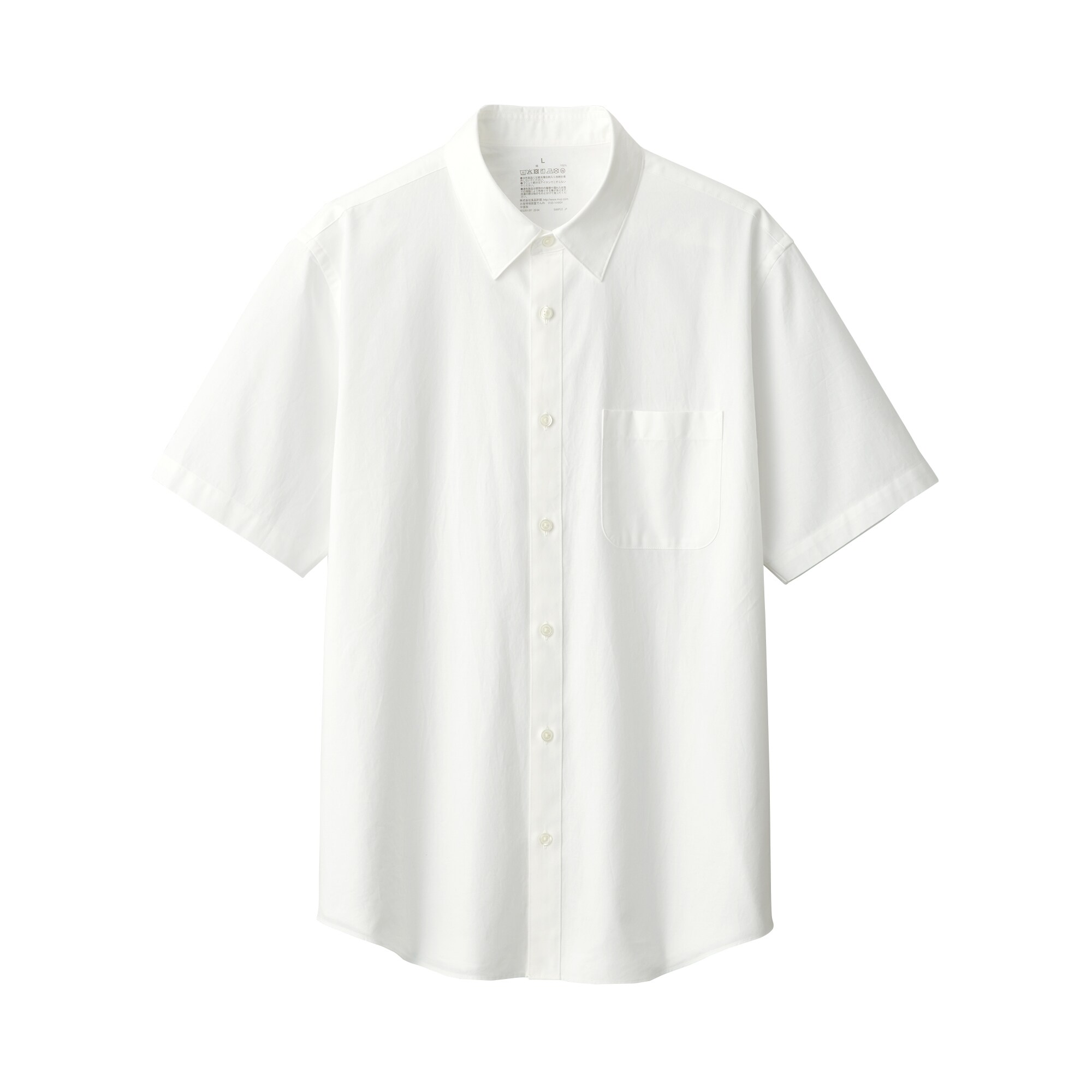 紳士　洗いざらしブロード半袖シャツ