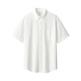 紳士　洗いざらしブロード半袖シャツ