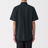 紳士　洗いざらしブロード半袖シャツ