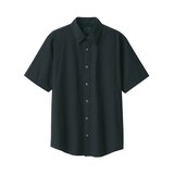 紳士　洗いざらしブロード半袖シャツ