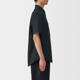 紳士　洗いざらしブロード半袖シャツ