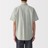 紳士　洗いざらしブロード半袖シャツ