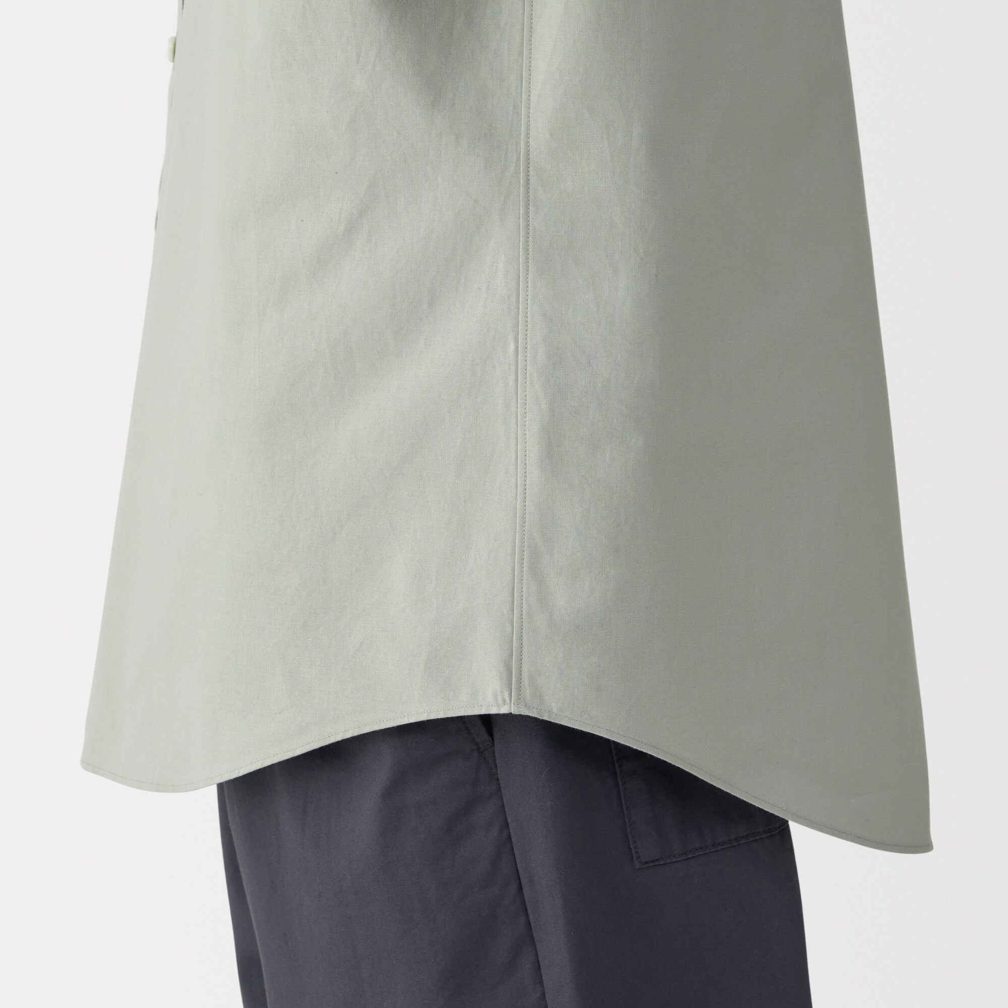 紳士　洗いざらしブロード半袖シャツ