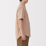 紳士　洗いざらしブロード半袖シャツ