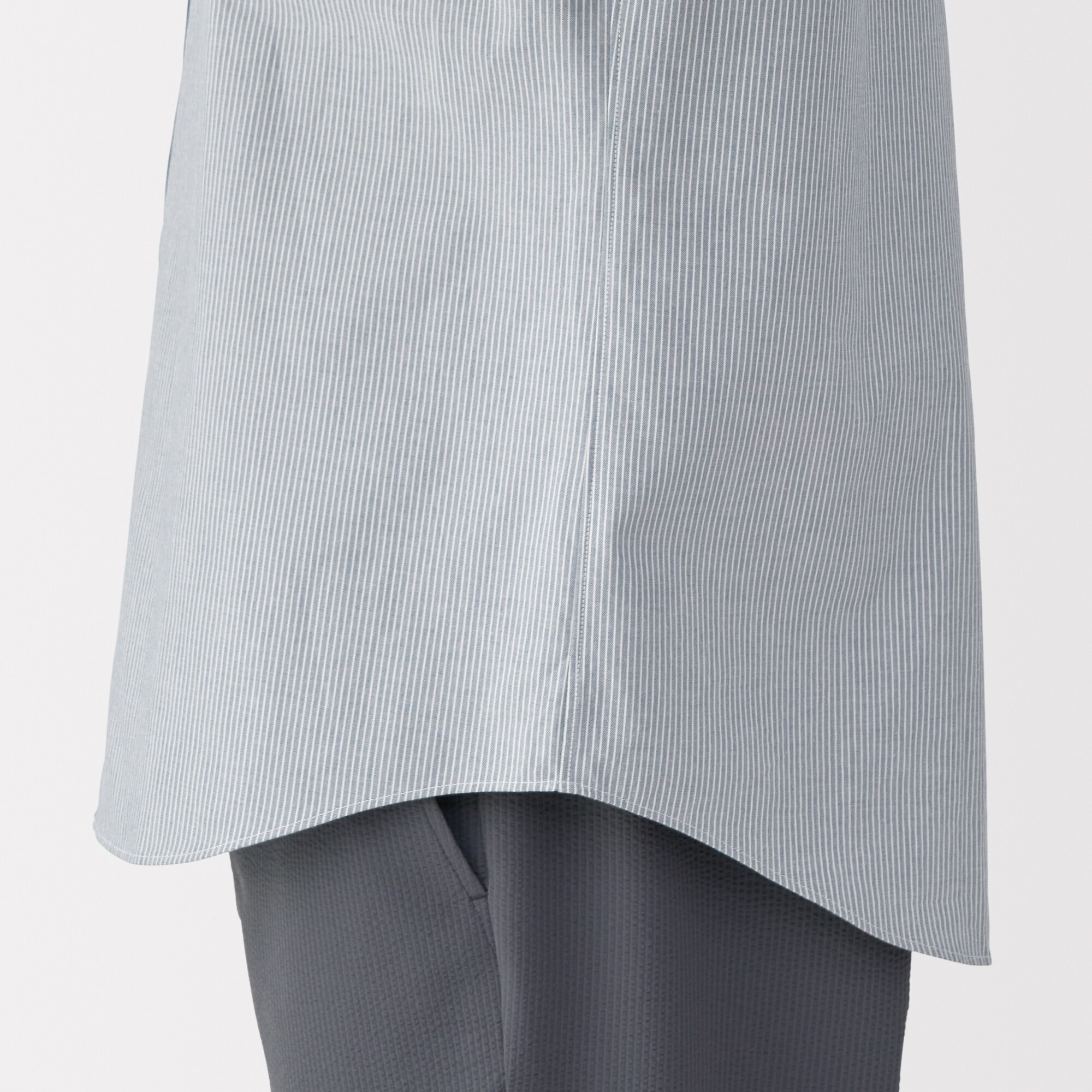 紳士　洗いざらしブロード半袖シャツ