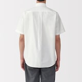 紳士　洗いざらしオックスボタンダウン半袖シャツ