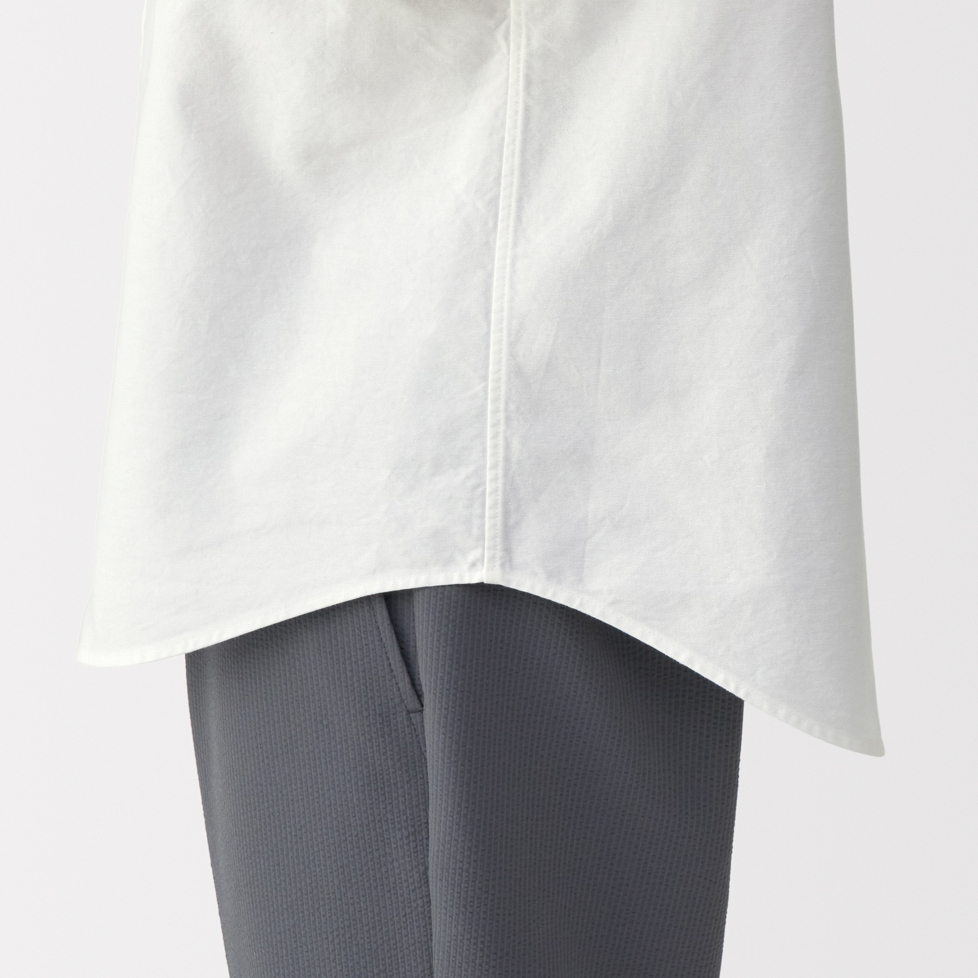 紳士　洗いざらしオックスボタンダウン半袖シャツ