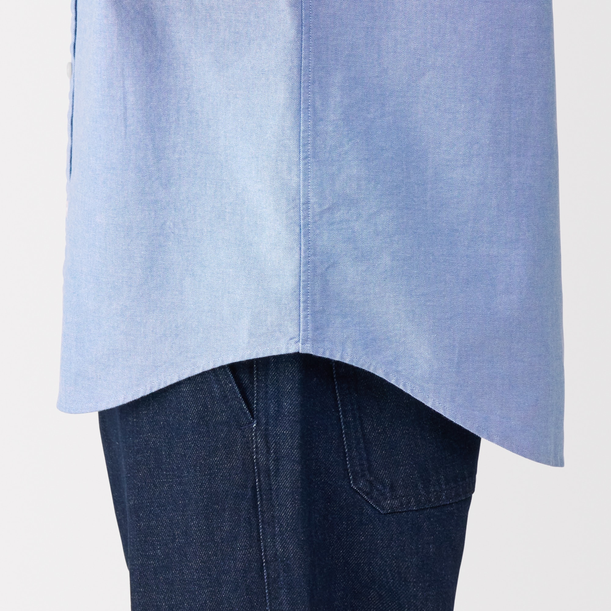 紳士　洗いざらしオックスボタンダウン半袖シャツ