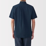 紳士　洗いざらしオックスボタンダウン半袖シャツ