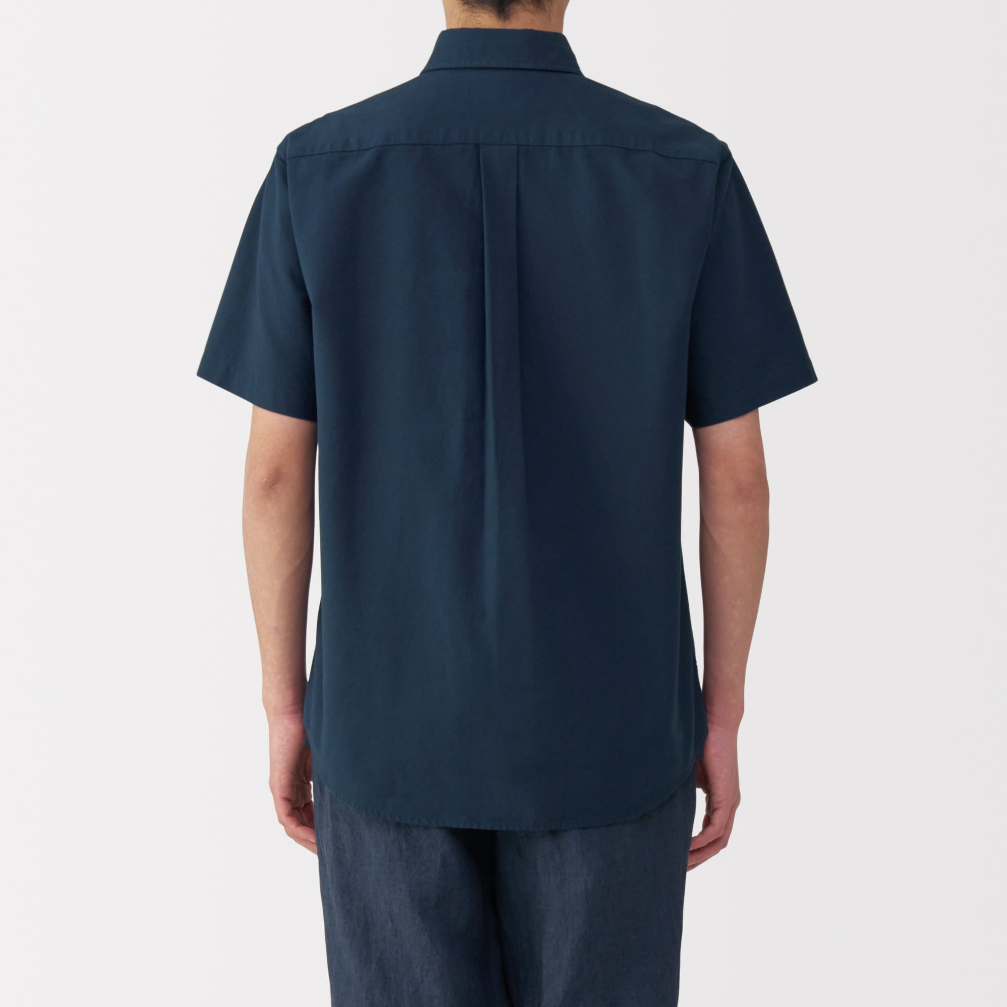 紳士　洗いざらしオックスボタンダウン半袖シャツ