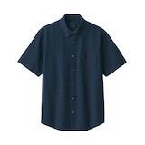 紳士　洗いざらしオックスボタンダウン半袖シャツ