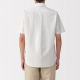 紳士　洗いざらしオックスボタンダウン半袖シャツ